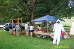 Judy Ross with the honey to sell.